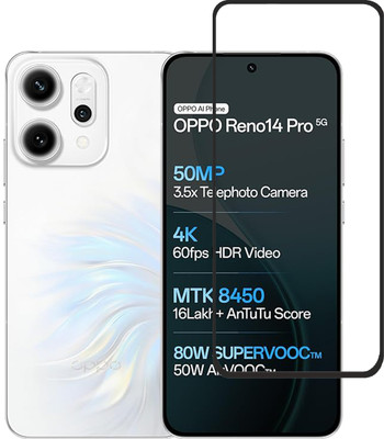 PARANDIV Edge To Edge Tempered Glass for Adavnced Tempered Glass | HD clarity Full Edge Screen Protector for Oppo Reno 14 Pro 5G(Pack of 1)