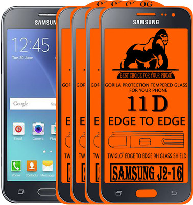 TWIGLO Edge To Edge Tempered Glass for SAMSUNG J2-16(Pack of 4)