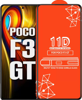 FlipSmartGuard Edge To Edge Tempered Glass for Poco F3 Gt(Pack of 1)
