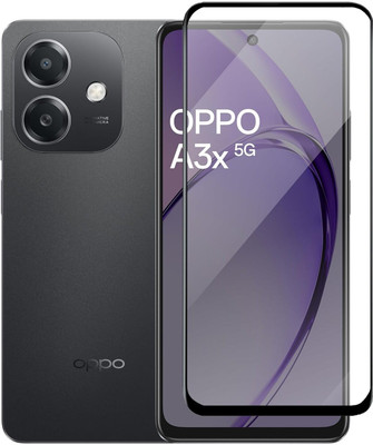 O2MG Edge To Edge Tempered Glass for OPPO A3x 5G, OPPO A3x(Pack of 1)