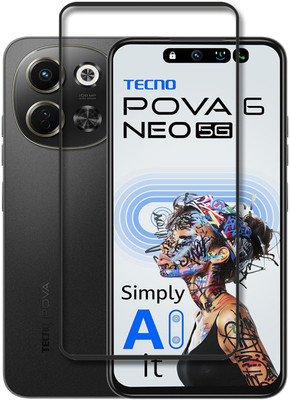 NSTAR Edge To Edge Tempered Glass for Tecno Pova 6 Neo, Tecno Pova 6 Neo 5G(Pack of 1)