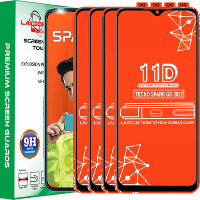 Laxdom Edge To Edge Tempered Glass for TECNO SPARK GO 2022(Pack of 4)