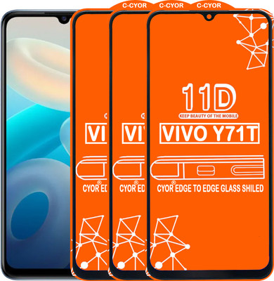 CYOR Edge To Edge Tempered Glass for VIVO Y71T(Pack of 3)