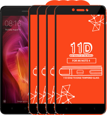 Qyist Edge To Edge Tempered Glass for Mi Redmi Note 4(Pack of 4)