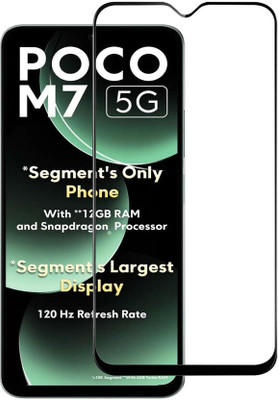 DMJHP Edge To Edge Tempered Glass for Poco M7 5G(Pack of 1)