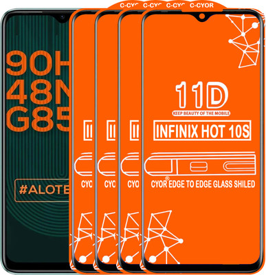 CYOR Edge To Edge Tempered Glass for INFINIX HOT 10S(Pack of 4)