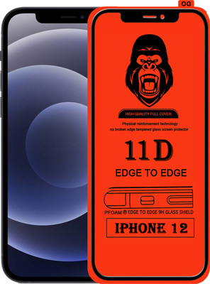 Laxdom Edge To Edge Tempered Glass for APPLE IPHONE 12(Pack of 1)