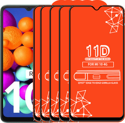 Qyist Edge To Edge Tempered Glass for Redmi 10 4G(Pack of 5)