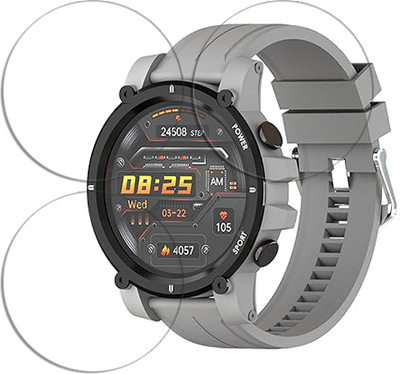 ARBAN Edge To Edge Tempered Glass for Vibez by Lifelong Haile 1.28 inch SMARTWATCH SCREEN GUARD(Pack of 3)