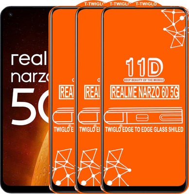 TWIGLO Edge To Edge Tempered Glass for REALME NARZO 60 5G(Pack of 3)