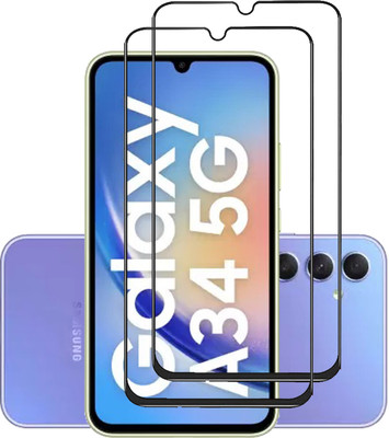 SNMART Edge To Edge Tempered Glass for Samsung Galaxy A34 5G, Samsung Galaxy A34 5G(V6.6)(Pack of 2)