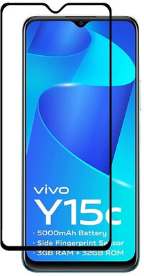 ChutPutMart Edge To Edge Tempered Glass for Vivo Y15C Screen Protector Full HD(Pack of 1)