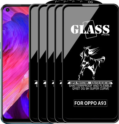 Qyist Edge To Edge Tempered Glass for OPPO A93 5G(Pack of 5)