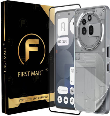FIRST MART Edge To Edge Tempered Glass for Nothing Phone (3A) Pro, Nothing (3A) Pro 5G, Nothing 3A Pro 5G, OG Glass and Back Screen Guard(Pack of 2)