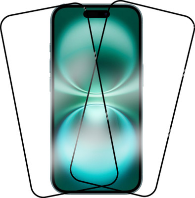 Flipkart SmartBuy Edge To Edge Tempered Glass for iPhone 16, Apple iPhone 16(Pack of 2)