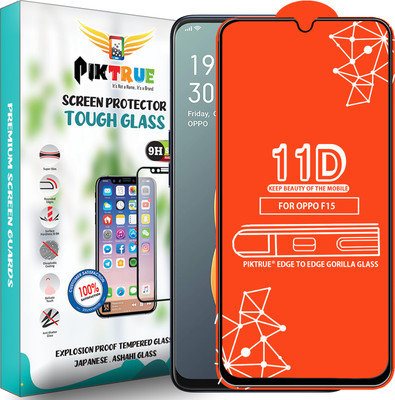 PikTrue Edge To Edge Tempered Glass for Oppo F15(Pack of 1)