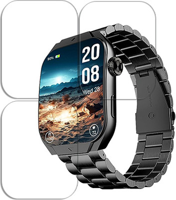 SOMTONE Edge To Edge Tempered Glass for beatXP Unbound Curv 1.96 inch SMARTWATCH SCREEN GUARD(Pack of 3)