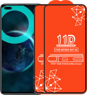 Qyist Edge To Edge Tempered Glass for Infinix Hot 8I(Pack of 2)