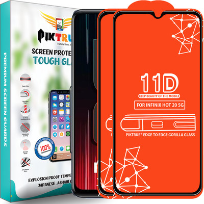PikTrue Edge To Edge Tempered Glass for Infinix Hot 20 5G(Pack of 2)