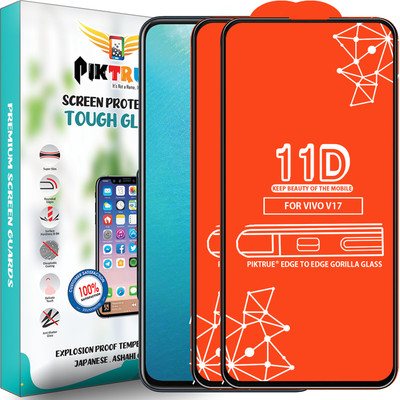 PikTrue Edge To Edge Tempered Glass for Vivo V17(Pack of 2)