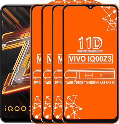 TWIGLO Edge To Edge Tempered Glass for VIVO IQOO Z3(Pack of 4)
