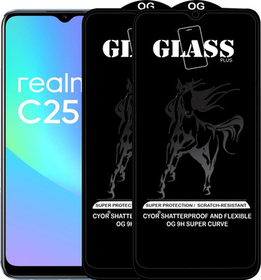 CYOR Edge To Edge Tempered Glass for REALME C25S(Pack of 2)