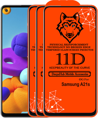 CRodible Edge To Edge Tempered Glass for Samsung Galaxy A21s(Pack of 3)