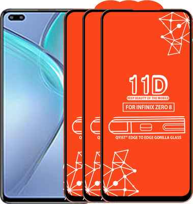 Qyist Edge To Edge Tempered Glass for Infinix Zero 8(Pack of 3)
