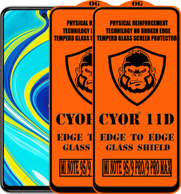 CYOR Edge To Edge Tempered Glass for REDMI NOTE 9S(Pack of 2)