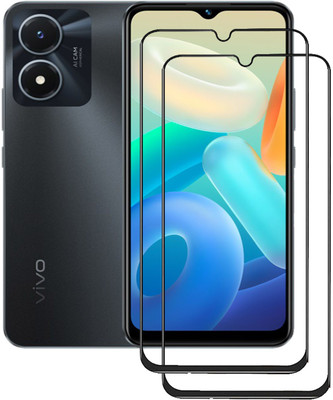 INFINITYWORLD Edge To Edge Tempered Glass for vivo Y02s(Pack of 2)