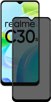 HUPSHY Edge To Edge Tempered Glass for realme C30s(Pack of 1)