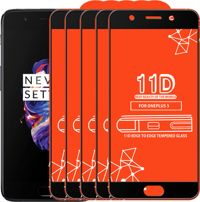 Roxel Edge To Edge Tempered Glass for OnePlus 5(Pack of 5)
