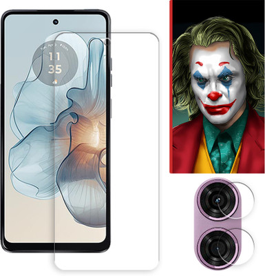 ARBAN Edge To Edge Tempered Glass for Motorola Moto G24 Power 4G Tempered Screen Protector | Anti-Scratch | Edge to Edge Full Coverage | 9H Hardness ( 1 FRONT SCREEN GUARD + 1 CAMERA LENS PROTECTOR + 1 FREE BACK EMBOSSED SKIN026 )(Pack of 1)