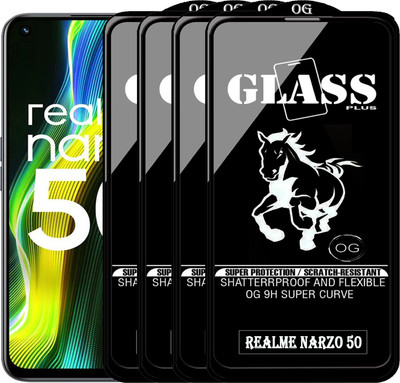PFOAM Edge To Edge Tempered Glass for REALME NARZO 50(Pack of 4)