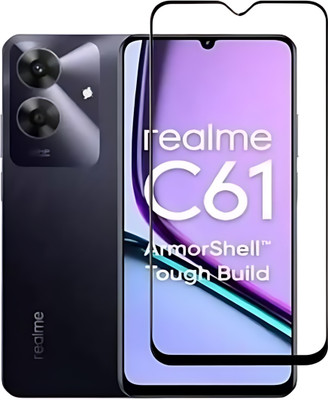 Mobtech Edge To Edge Tempered Glass for Realme C61, realme C61(Pack of 1)