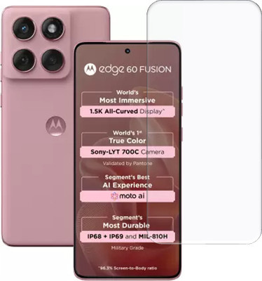NEXZONE Edge To Edge Tempered Glass for Moto Edge 60 Fusion 5G, Motorola Edge 60 Fusion 5G(Pack of 1)