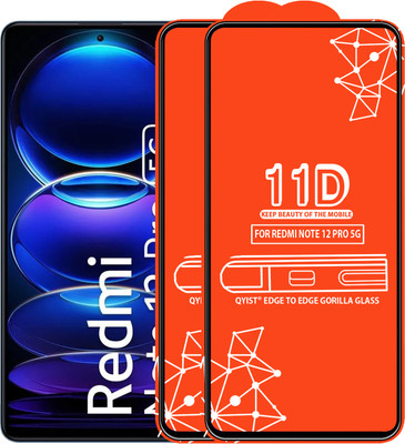 Qyist Edge To Edge Tempered Glass for Redmi Note 12 Pro 5G(Pack of 2)