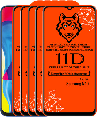 CRodible Edge To Edge Tempered Glass for Samsung Galaxy M10(Pack of 5)