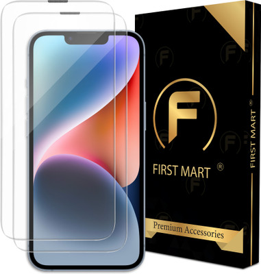 FIRST MART Edge To Edge Tempered Glass for Apple IPhone 14 Plus, IPhone 14 Plus, iPhone 13 Pro Max, Crystal Clear Glass with Anti Dust Filter(Pack of 2)