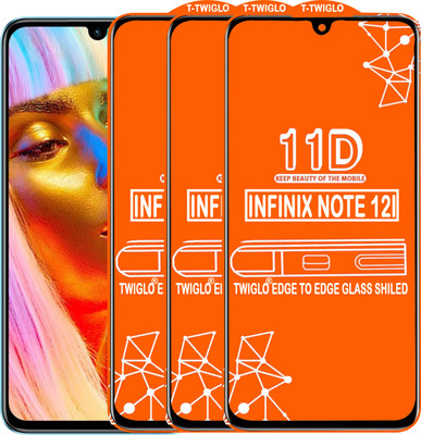 TWIGLO Edge To Edge Tempered Glass for INFINIX NOTE 12I(Pack of 3)