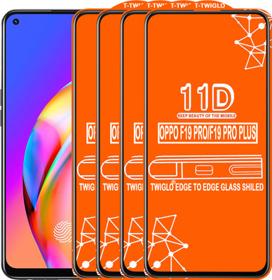 TWIGLO Edge To Edge Tempered Glass for OPPO F19 PRO(Pack of 4)