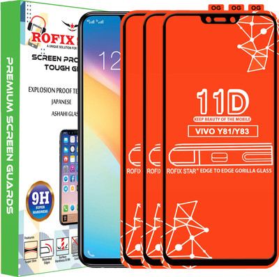 Rofix star Edge To Edge Tempered Glass for VIVO Y83(Pack of 3)