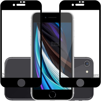NIMMIKA ENTERPRISES Edge To Edge Tempered Glass for Apple iPhone SE 2020(11D Full-Screen Coverage | Comprehensive protection | High-quality material | Multi-layered coating | Clear and smooth surface)(Pack of 2)