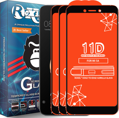 Roxel Edge To Edge Tempered Glass for Mi Redmi 5A(Pack of 3)