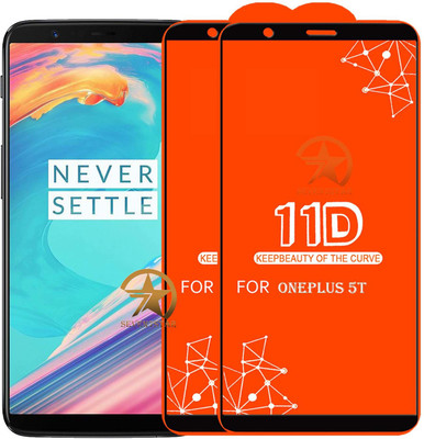 SEVEN7STAR Edge To Edge Tempered Glass for OnePlus 5T(Pack of 2)