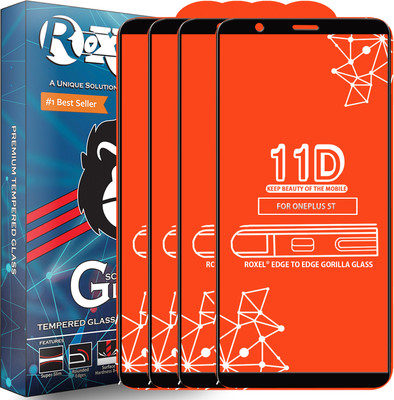 Roxel Edge To Edge Tempered Glass for OnePlus 5T(Pack of 4)