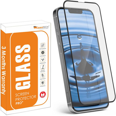 OpenTech Tempered Glass Guard for iPhone 13 / 13 Pro / 14 with Edge to Edge Coverage and Easy Installation kit with 3 Months warranty(Pack of 1)