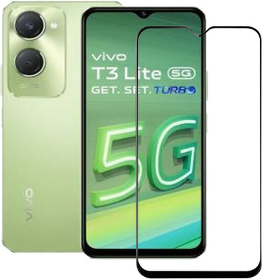 RCHJV Edge To Edge Tempered Glass for Vivo T3 Lite 5G(Pack of 1)