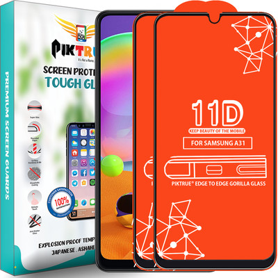 PikTrue Edge To Edge Tempered Glass for Samsung Galaxy A31(Pack of 2)
