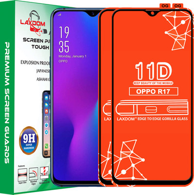 Laxdom Edge To Edge Tempered Glass for OPPO R17(Pack of 2)